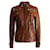 DOLCE & GABBANA, giacca da bicker in pelle marrone.  ref.1004131
