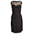 LANVIN, De color negro/vestido de noche azul con detalles transparentes y cinturilla elástica en talla 40fr/S. Seda  ref.1004136