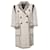 Louis Vuitton, De color negro/abrigo de tweed blanco con mangas ¾ en talla FR40/S. Seda Lana  ref.1004138