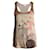Stella Mc Cartney Stella McCartney, top de seda con estampado fantasía en talla 40 ESO/XS. Castaño  ref.1004144