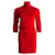 Louis Vuitton, lana roja/vestido de cachemira con cuello alto y manga ¾ en talla M.  ref.1004154