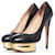 Charlotte Olympia Charlotte Olimpia, Zapatos de salón Dolly con plataforma de piel Negro Cuero  ref.1004173