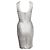Herve Leger von Max Azria, Silbernes, schulterfreies, figurbetontes Kleid - Ansicht 7