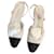 Chanel sandalo Bianco Tweed  ref.1004291