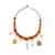 Autre Marque Collection Privée Stone Necklace with Coins Orange  ref.1004377