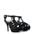SAINT LAURENT  Sandals T.EU 37.5 leather Black  ref.1004396