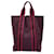 Hermès Hermes Paris Vintage rote Leinwand Baumwolle Fourre Tout MM Bag Tote Bordeaux  ref.1004514