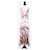 Diane Von Furstenberg DvF Vittoria Kleid mit hohem, niedrigem Saum Pink Beige Seide  ref.1004552