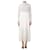 Self portrait White embroidered dress with pleats - size UK 8 Polyester  ref.1004926