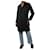 Saint Laurent Black tonal leopard print coat - size FR 38 Cotton  ref.1004936