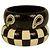 ETRO Bracciale bangle largo da donna con strass Paisley neri - vista 6