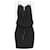 Miniabito Saint Laurent con nappe in pelle nera Nero Acetato  ref.1006604