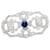 inconnue Broche Art Déco en platine, or blanc, saphir et diamants.  ref.1006622