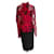 Dior Falda elegante Negro Roja Seda Algodón  ref.1006899