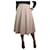 Autre Marque Neutral pleated midi skirt - size UK 12 Linen  ref.1007322