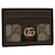 GUCCI GG Marmont Web Sherry Line Ofidia Porte-cartes PVC Cuir Beige Auth yk7870 Rouge Vert  ref.1007710