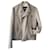 Louis Vuitton Mäntel, Oberbekleidung Grau Leder  ref.1008131
