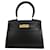 Hermès Kelly Mini Negro Cuero  ref.1009036