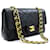 Chanel Classic lined flap 9" Chain Shoulder Bag Black Lambskin Leather  ref.1009256