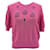 Gucci Rosa Pullover aus Baumwollmischung mit Blumenstickerei und Mintgrün, Größe XL Pink Baumwolle  ref.972319