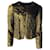 Nili Lotan Nili Loton Vienna Gold Metallic Quilted Lurex Velvet Jacket Golden  ref.973008