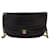 Timeless Chanel Bolsa de ombro vintage preta com aba meia lua e corrente Preto Pele de cordeiro  ref.973022