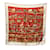 Salvatore Ferragamo Lenço de seda com estampa de animais vermelhos vintage  ref.973038