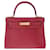 Hermès Hermes Kelly 28 Roja Cuero  ref.973500