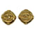 *** CHANEL  vintage coco mark earrings Golden  ref.975864