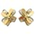 ***Boucles d'oreilles CHANEL vintage fleur coco marque Doré  ref.975879