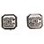 ***Orecchini CHANEL quadrati con marchio cocco Argento - vista 2