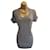 Karen Millen Maglione lungo da donna argento metallizzato , Abito mini in maglia Tg 1 UK 8 Grigio Viscosa Metallo  ref.976023