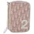 Christian Dior Trotter Pochette Toile Cuir PVC Rose Blanc Auth rd5408  ref.976086