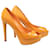 Splendidi tacchi Dior in vernice Arancione Pelle verniciata  ref.976181