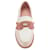 Christian Louboutin's Penny Donna penny loafers Pink White Leather  ref.976185