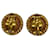 ***Boucles d'oreilles rondes CHANEL Cocomark Doré  - vue 2