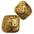 ***CHANEL  vintage coco mark earrings Golden  ref.976210