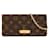 Louis Vuitton LV Lily wallet on chain Brown Cloth  ref.976265