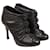 Incríveis botins Chanel Camelia Preto Couro  ref.976389