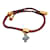Louis Vuitton Bracelet d'amitié réflexe en laiton MP234E Cuir Rouge  ref.976541