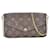 Louis Vuitton Monogram Pochette Felicie Brown Cloth  ref.976559