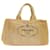 PRADA Canapa Hand Bag Canvas Beige Auth 45652 Cloth  ref.976705