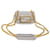 FENDI Zucca Canvas Nano Baguette Chain Shoulder Bag Leather White Auth 47061  ref.977494