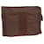 Hermès HERMES Her Line Pouch Canvas Brown Auth bs6509 Cloth  ref.977553