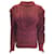 Rouge Alanui / Pull en tricot de cachemire à manches longues et détails à franges bordeaux  ref.977651