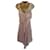 Karen Millen Womens Champagne Draped Silk Occasion Dress UK 10 US 6 EU 38 Cream  ref.978310