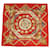 Hermès HERMES CARRE 90 Rocaille Scarf Silk Red Auth hk761  ref.978343
