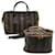 Pequin FENDI Pecan Canvas Hand Bag Boston Bag Coated Canvas 2Set Brown Black Auth hk751 Cloth  ref.978347