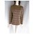 Giacca Chloé in lana e nylon marrone Marrone chiaro Marrone scuro - vista 3
