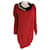 Lanvin vestido estilo suéter con cuentas y strass Roja Lana  ref.978473